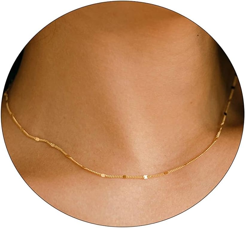 Birth Flower Necklace - K Gold/Silver Plated Satellite Choker Shining