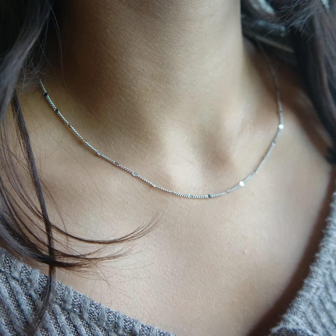 K Gold/Silver Plated Satellite - Birth Flower Necklace recension och pris