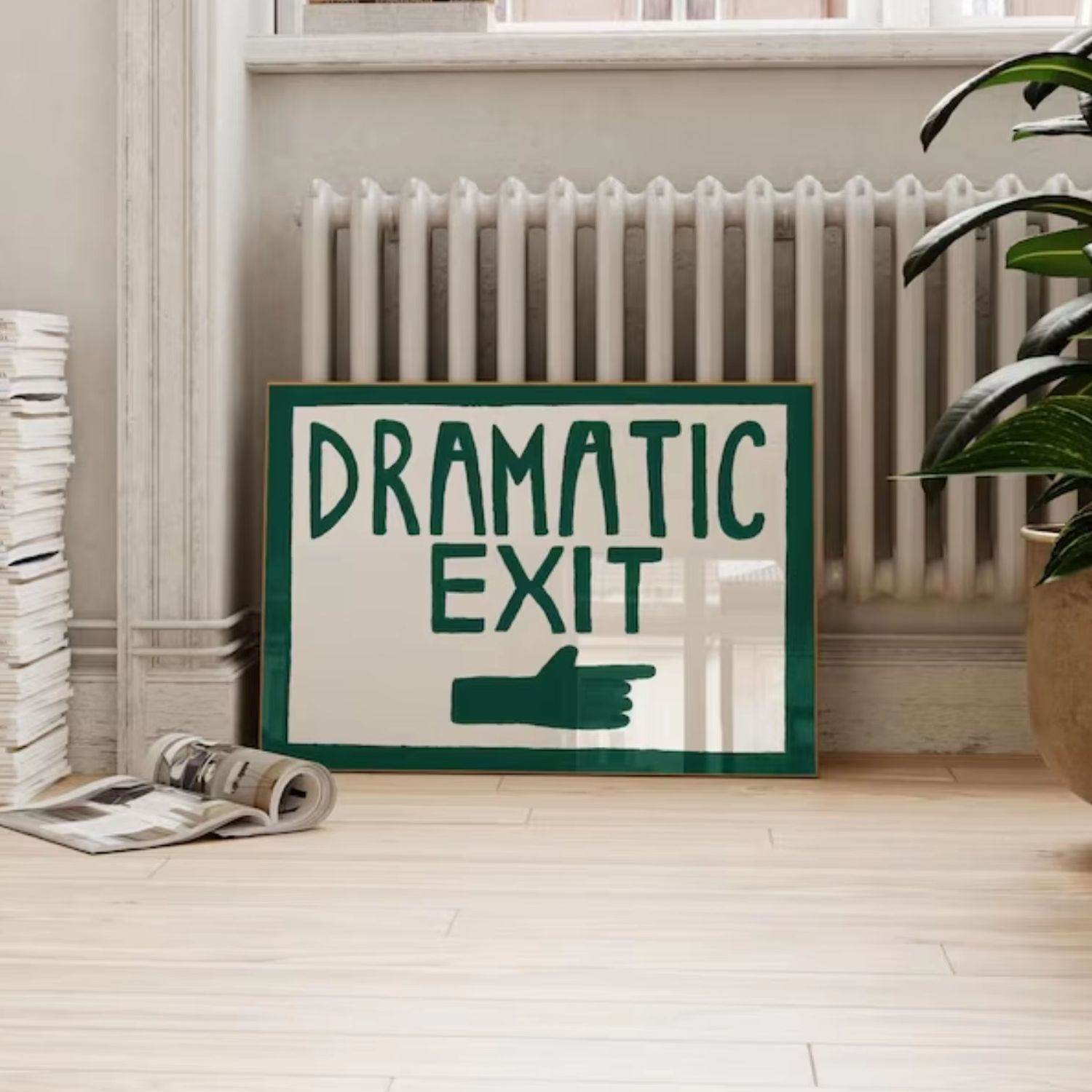 Funny Hallway Print Dark Green - Custom Map Poster recension och pris