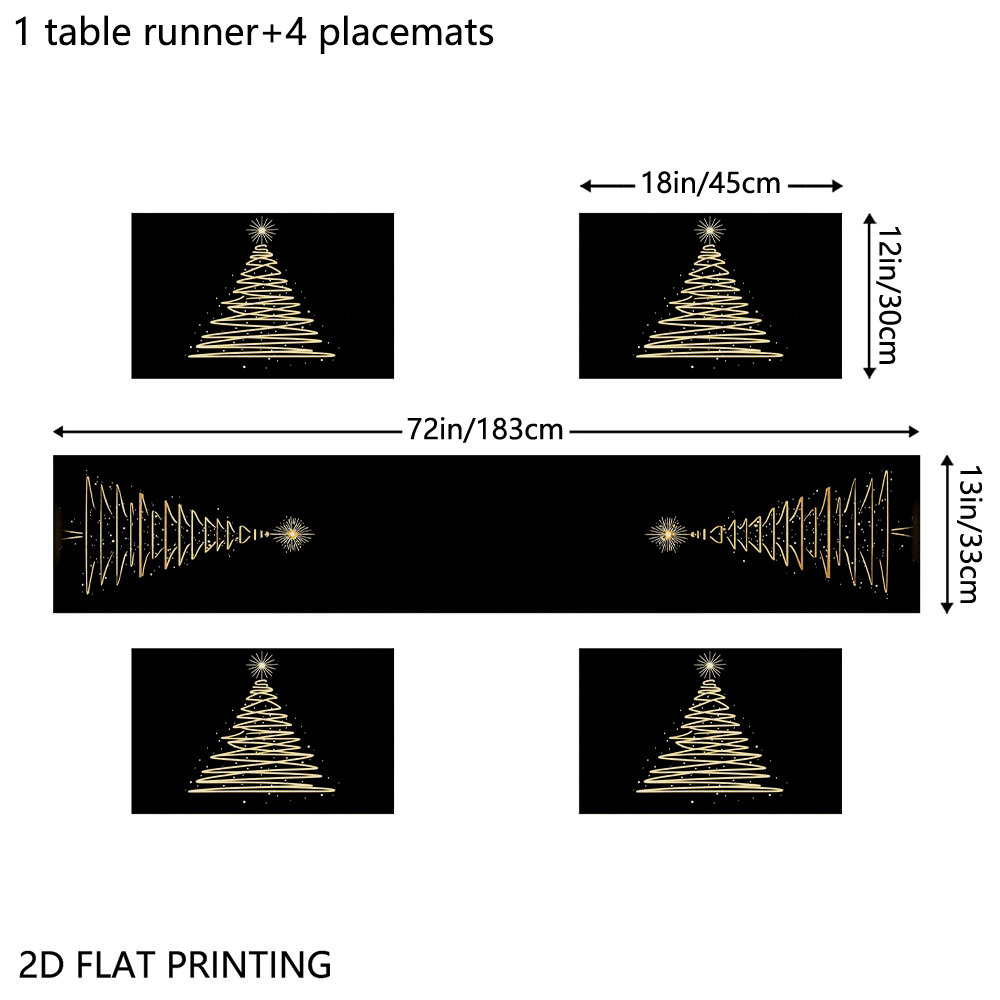 1pc Christmas Theme Golden Tre - Family Tree Print recension och pris