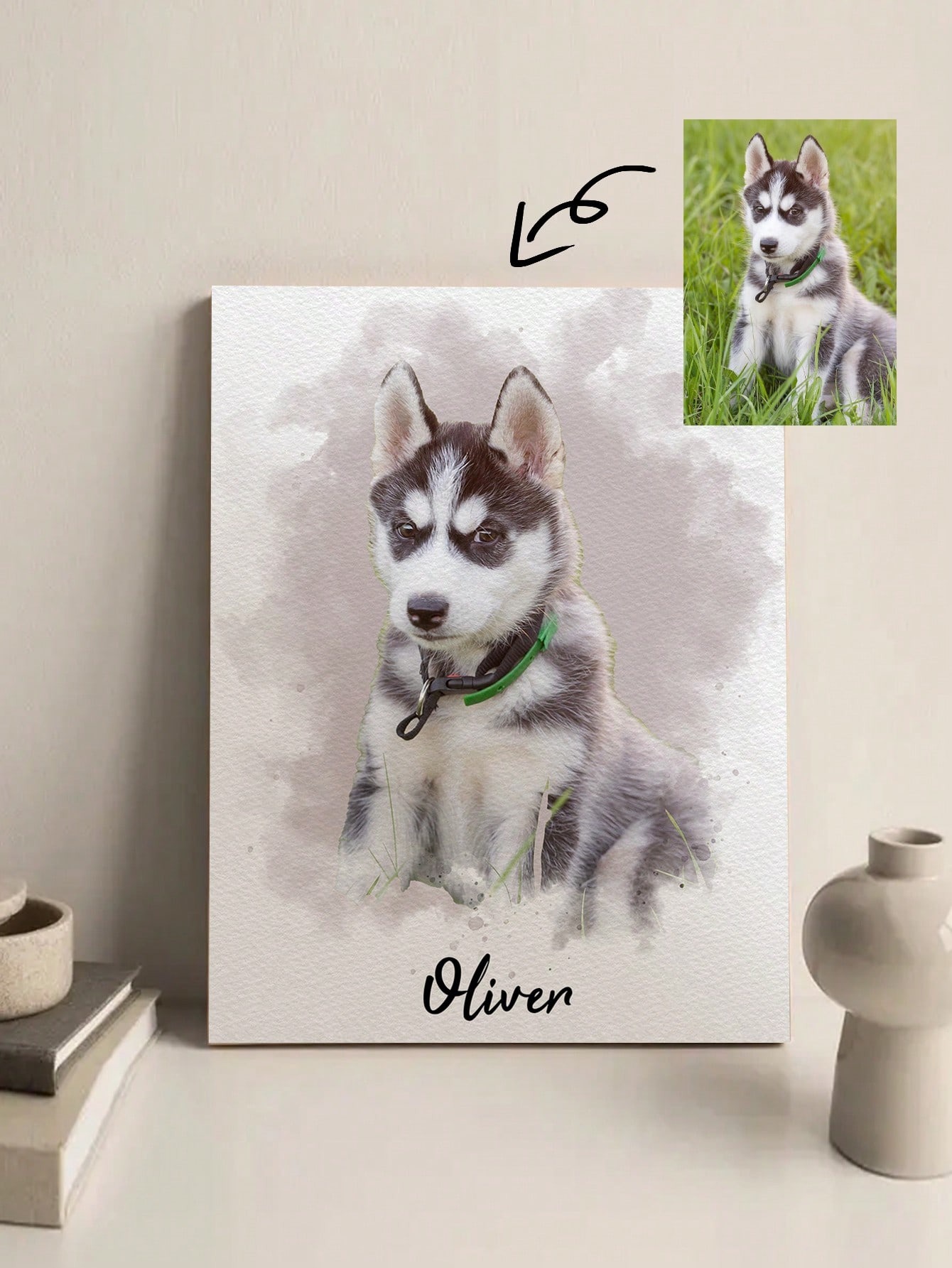 Customized Watercolor Pet Port - Pet Portrait Custom recension och pris