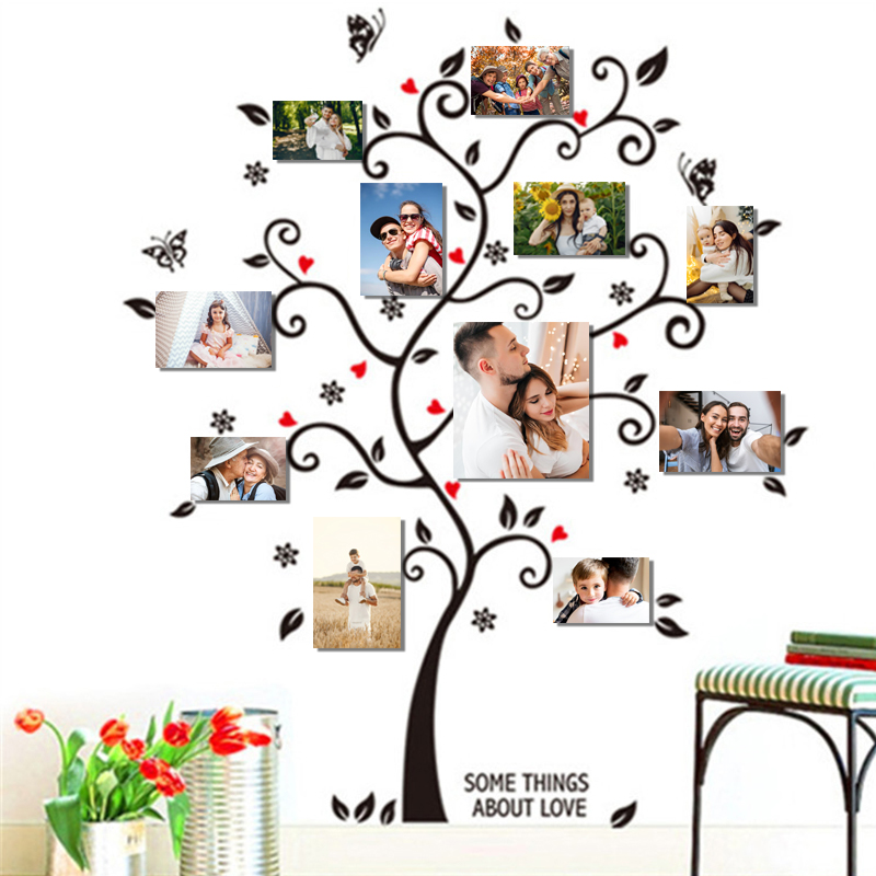 DIY Family Photo Frame Tree Wa - Family Tree Print recension och pris