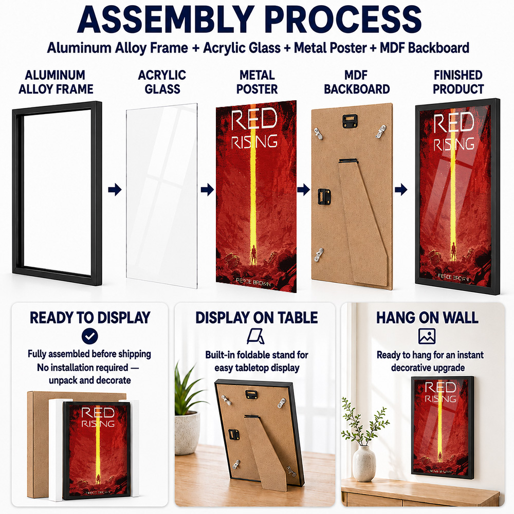 Red Rising Book Cover Framed A - Custom Photo Book recension och pris