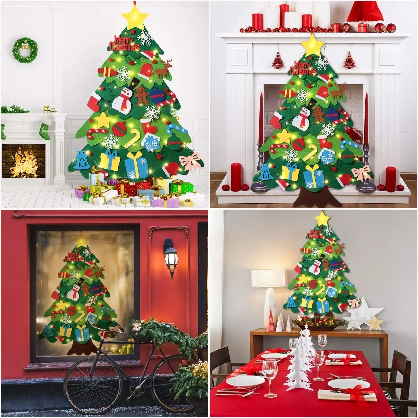 DIY Felt Christmas Tree with D - Family Tree Print recension och pris