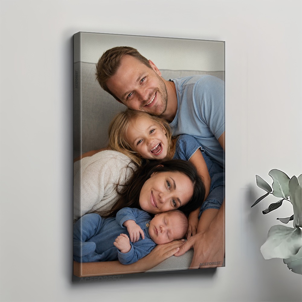 2D Personalized Photo Canvas W - Engraved Wood Frame recension och pris